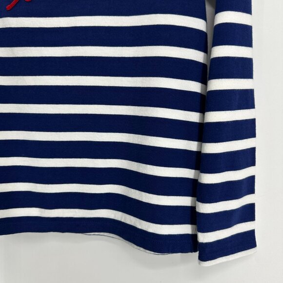 3/$25 Talbots Striped Jingle Belle Top XSP Long Sleeve Blue - Picture 6 of 8